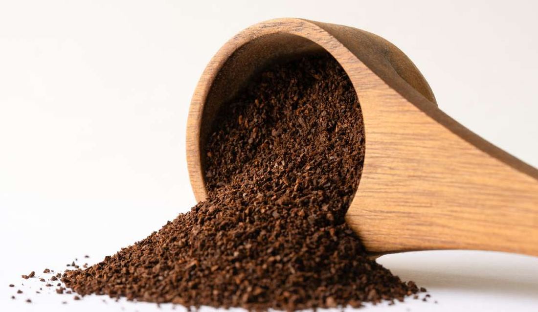 Scoop of roasted beans